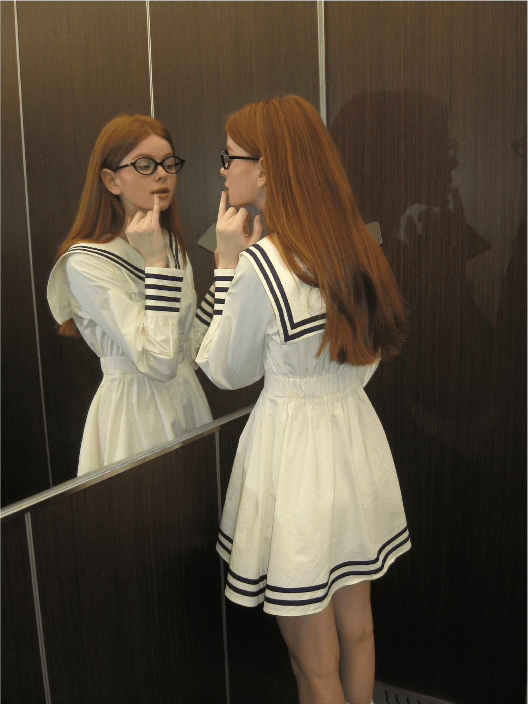 [ UENA ] Double Breasted Waist Belt Dress