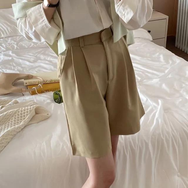 테디 버뮤다 핀턱 하프 슬랙스 [ 4color ]