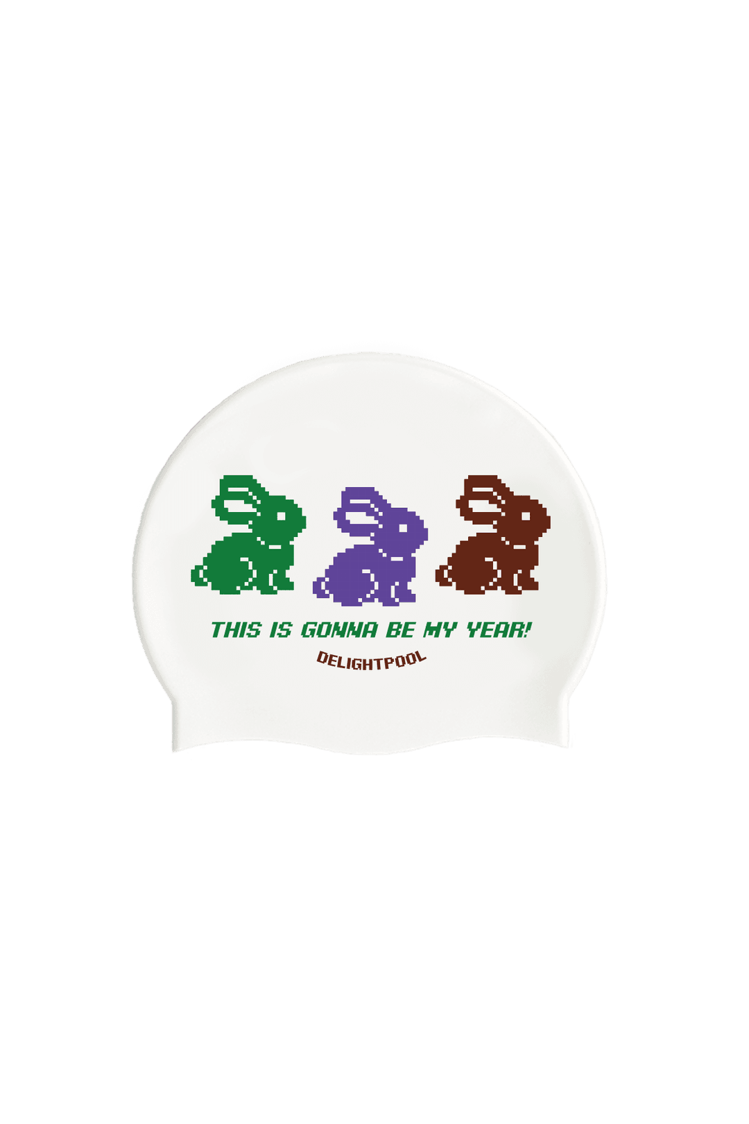 Triple Rabbits swim cap - Purple