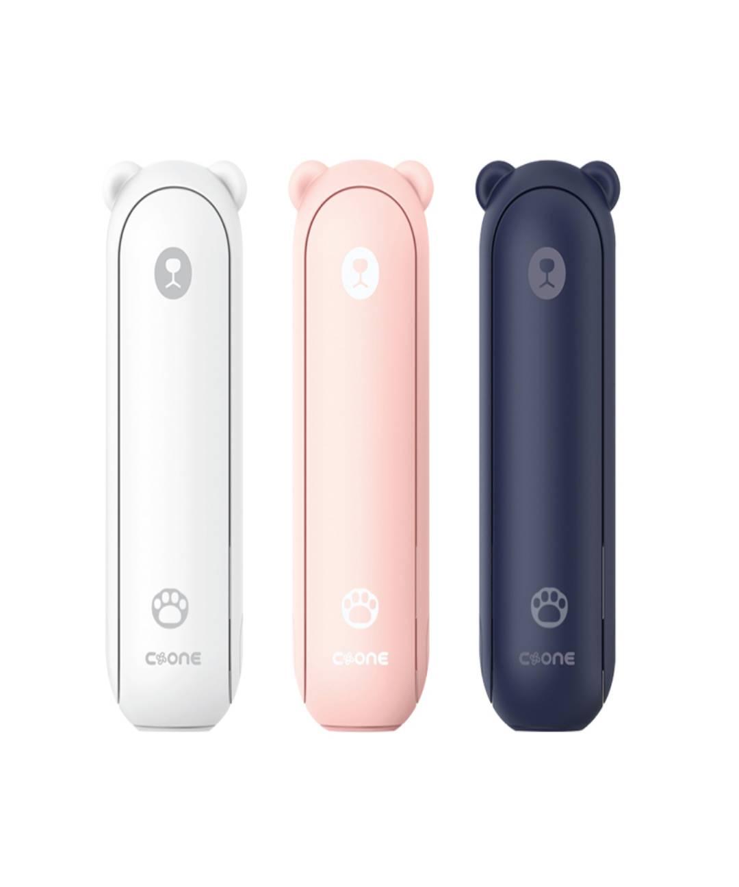 시원 c.one 3in1 탁상용 접이식 미니 베어 휴대용 선풍기 보조배터리 손전등