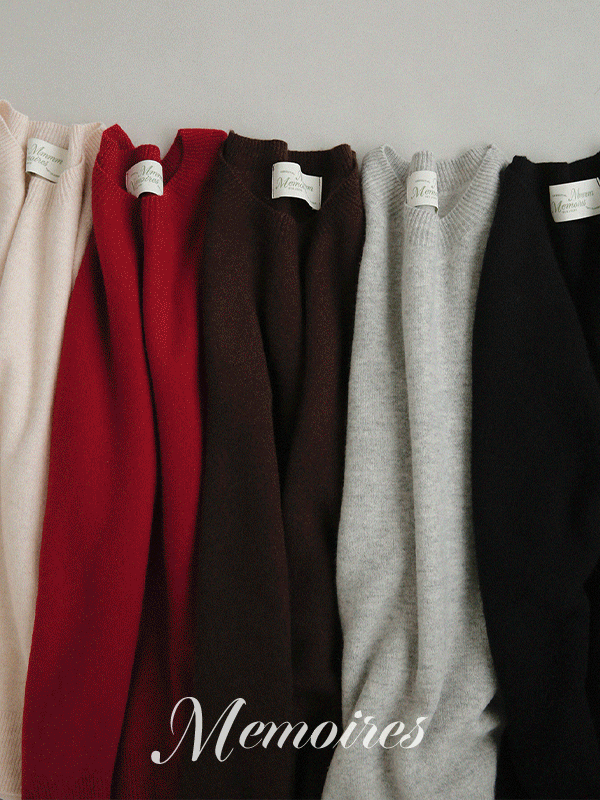 젬마 [Memoires/프리미엄] MMMM슈어 울캐시미어 홀가먼트니트(주문시 10일이상 소요)[size:44~66반]