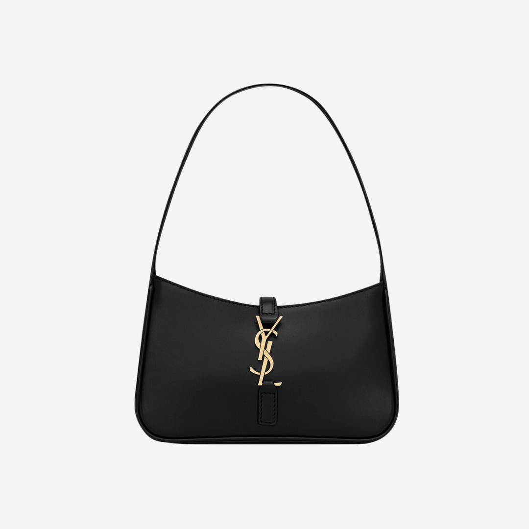 Saint Laurent Le 5 A 7 Mini Hobo in Smooth Leather Black