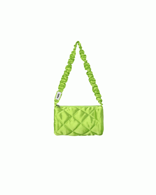 mini round quilting bag_green