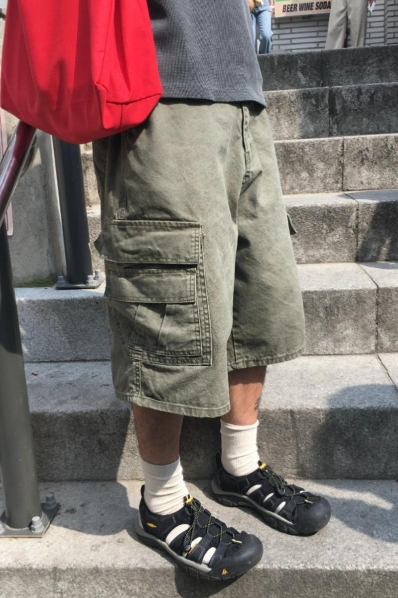 Deep-dying double cargo pants (3color) (2size)