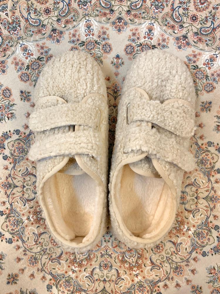 Fleece velcro sneakers ( 2 color )