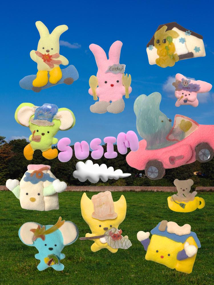 수심 Breeze Keyring(15 Type) 브리즈 키링 고양이 토끼 유니크 키치