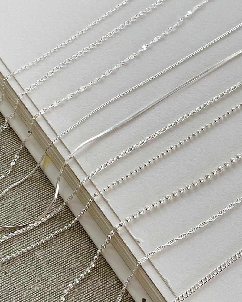 실버925 기본 체인 레이어드 목걸이 시리즈