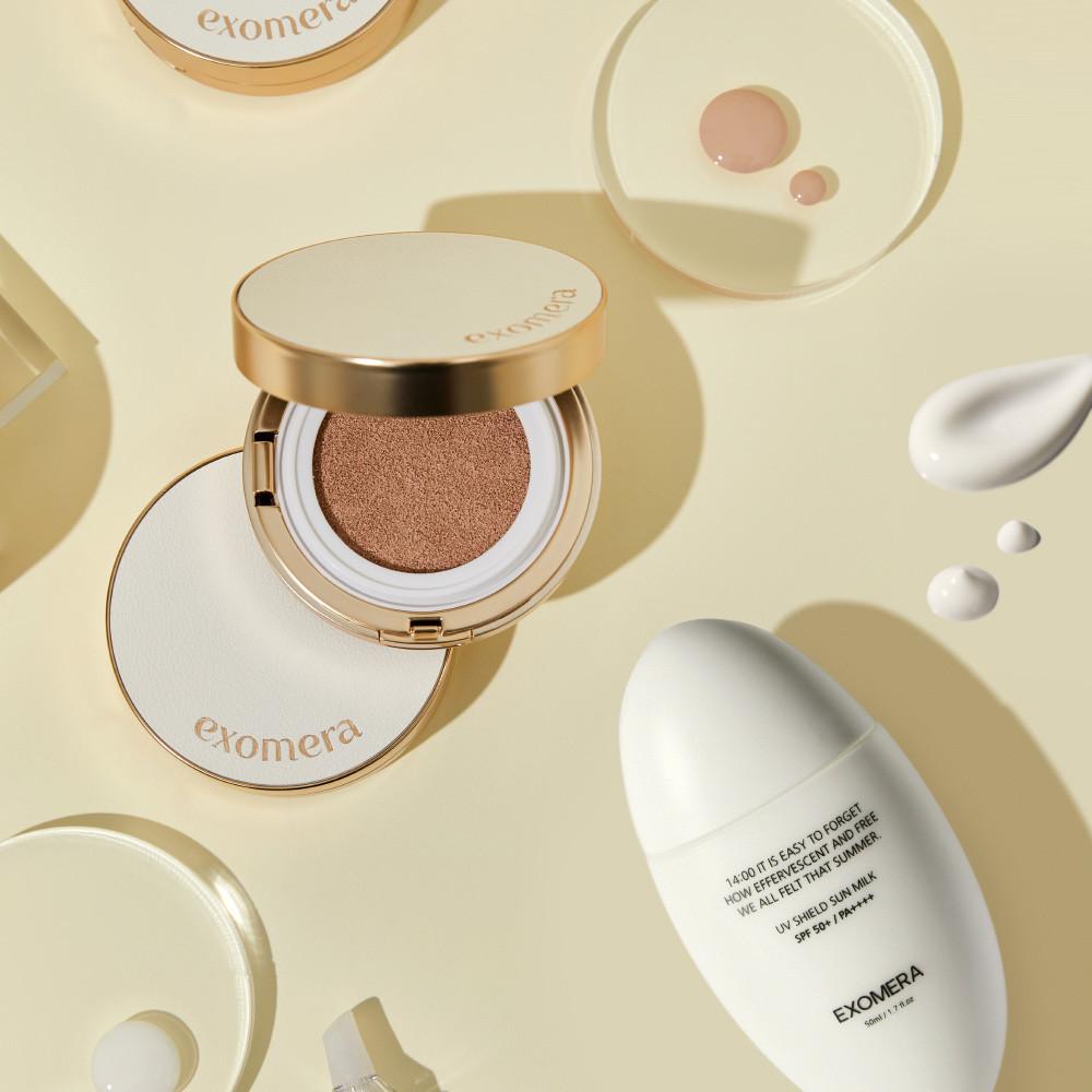 엑소메라 글로우 커버 쿠션 / 유브이 쉴드 선밀크