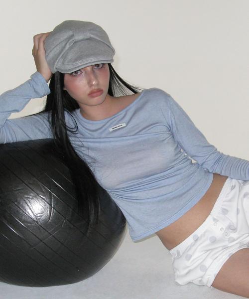 베이직 보트넥 탑_스카이 블루