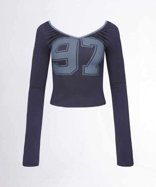 Scoop Back Strap Top Navy