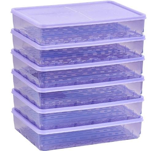 땡스소윤 냉동실 전용 밀페용기 1호 쿨라벤더, 6개 - 밀폐용기/세트 | 쿠팡