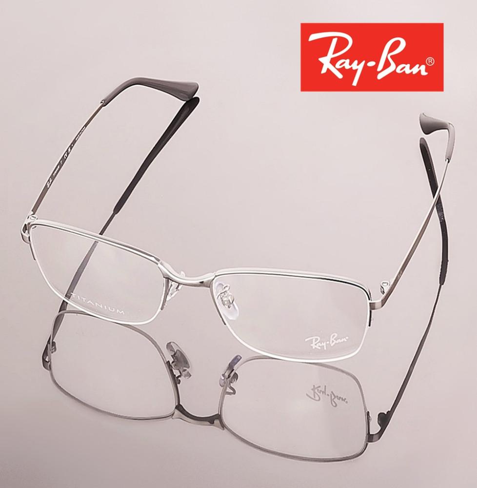 레이벤 티타늄 반무테 안경테 RX8774D 1029 은은한 실버 레이밴 안경