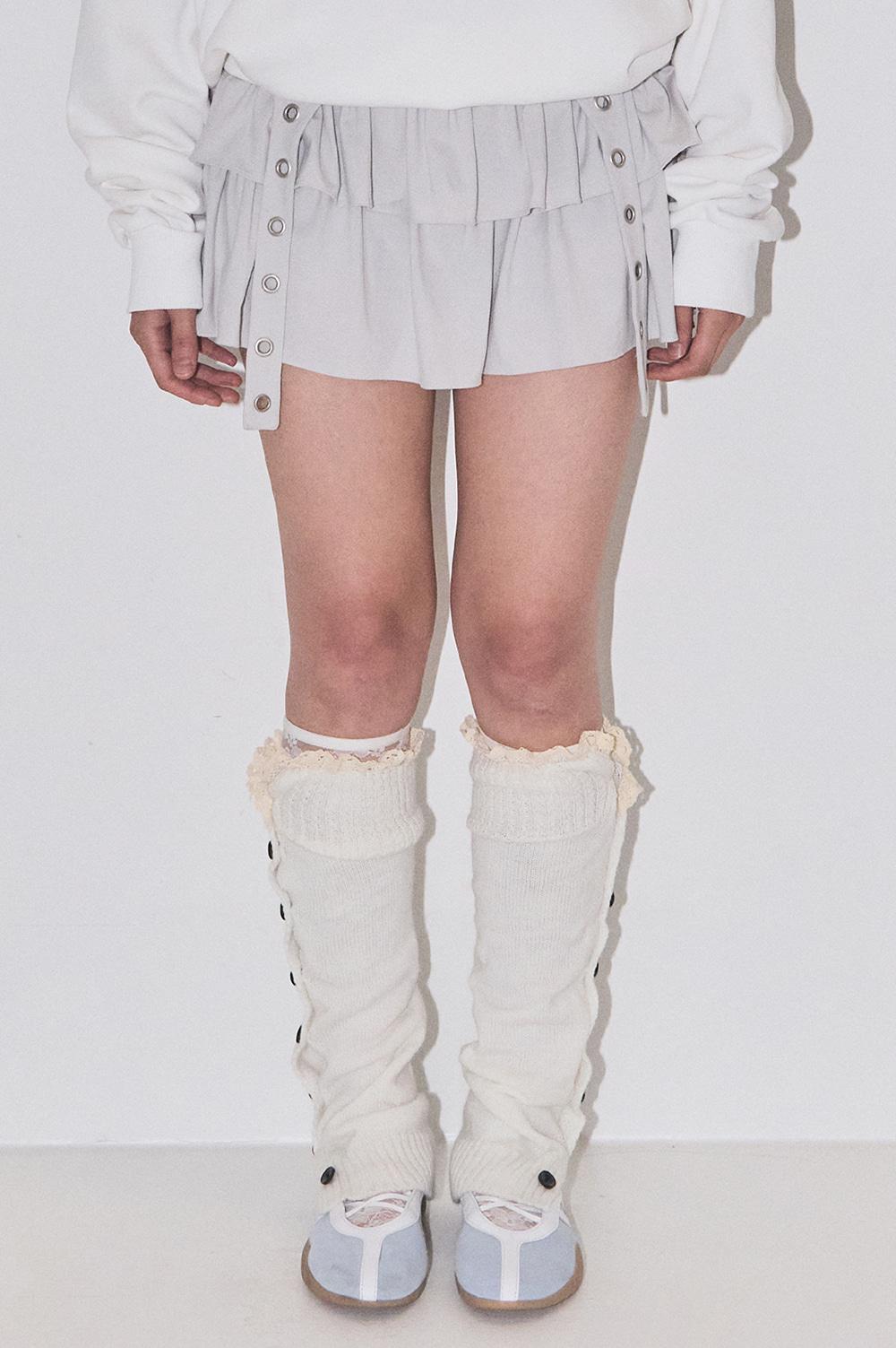 캉캉 레이어드 립 스커트 라이트 그레이