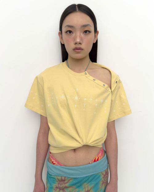 Henna boxy tee Lemon butter