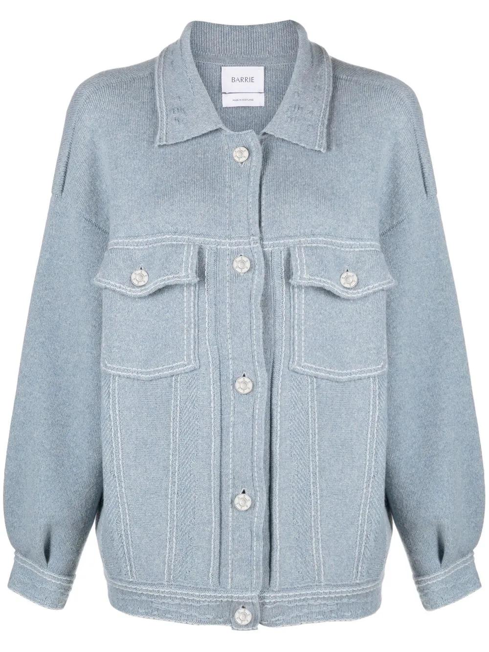 Barrie 니트 버튼 프런트 재킷 | 블루 | FARFETCH KR