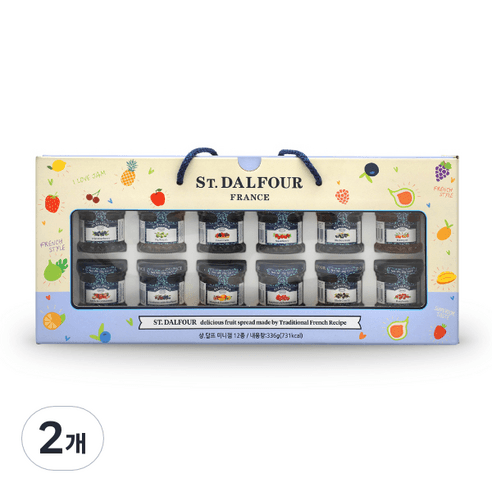 샹달프 미니 잼 28g x 12종 세트 2호, 336g, 2세트 - 기타잼 | 쿠팡