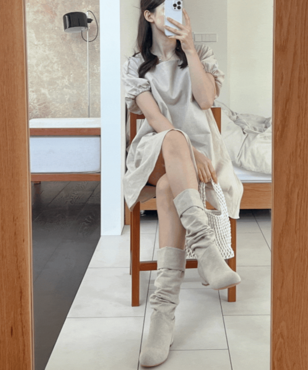 [255까지] 청순섹시 여름 부츠 린넨 셔링 부츠