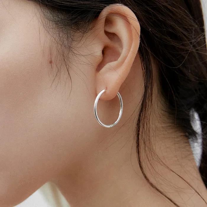 Basic ring earring_25mm