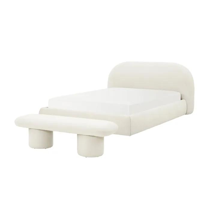 오브 패브릭침대 Q_아이보리 (매트제외/베드벤치포함)