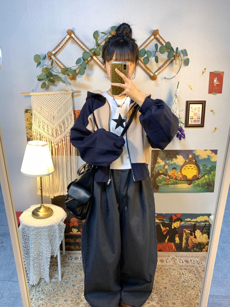 Side pintuck balloon pants ( charcoal , black )