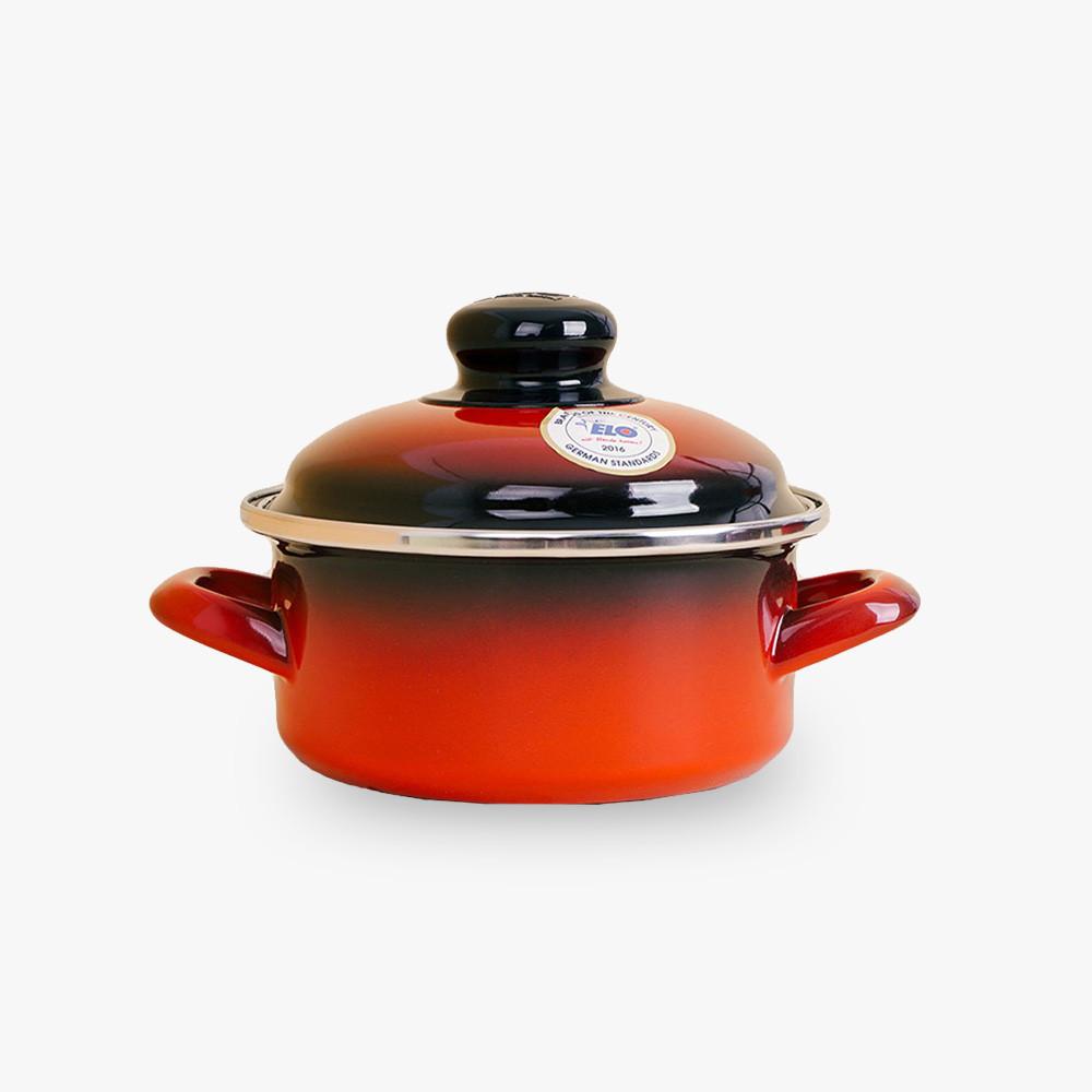 독일 ELO 법랑 냄비 일반형 양수 14cm 인덕션용 IH 빨강 범랑 냄비
