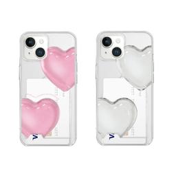 pure love 디자인 [투명 카드수납 폰케이스]