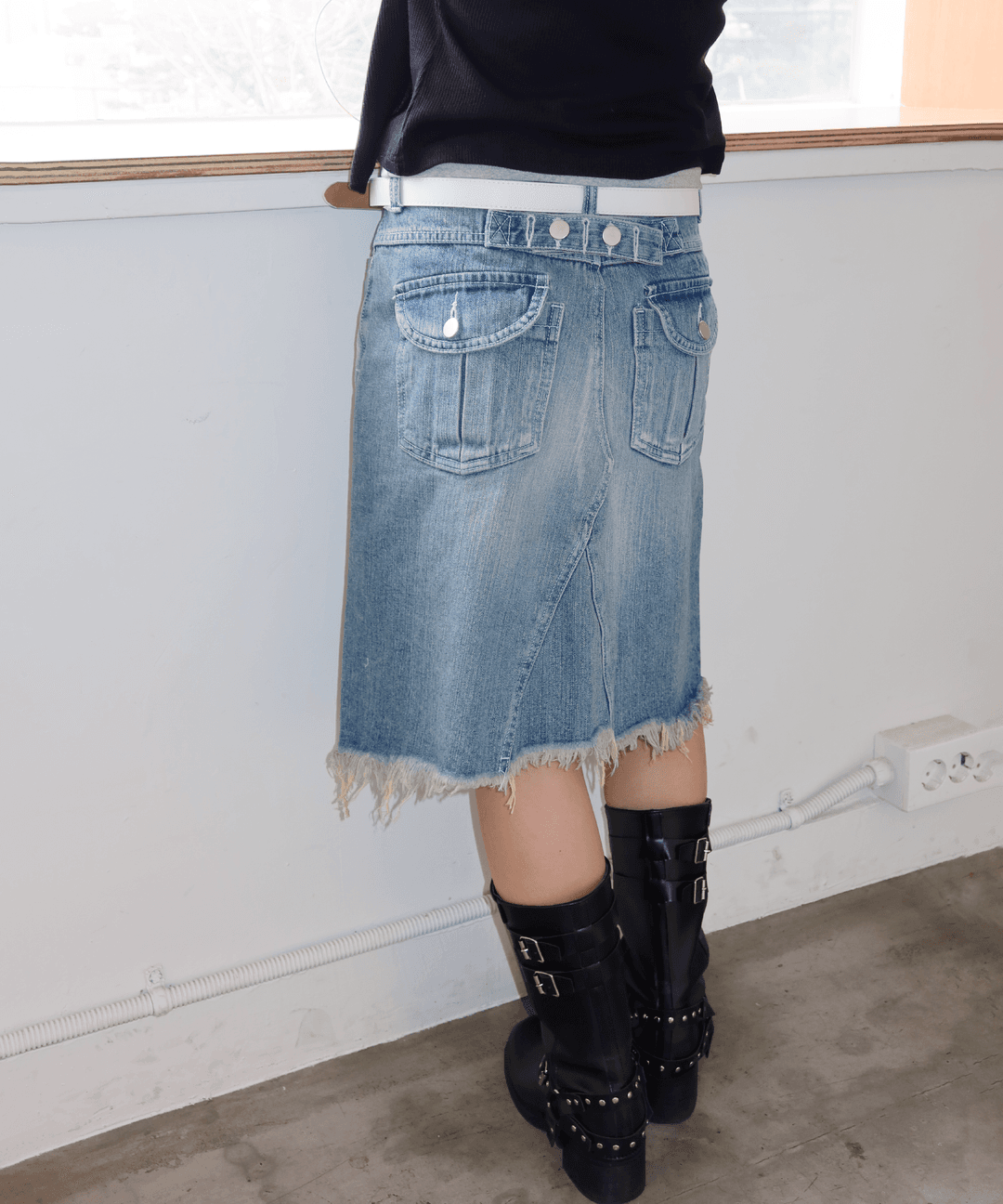모드니치 BACK BIJO DENIM SK