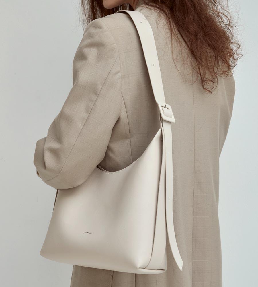 [OUT OF STOCK]  LOG HOBO BAG - Artificial Leather_IVORY