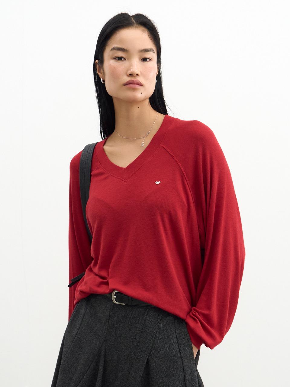 Comfort wool V-neck tshirts