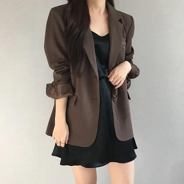브라운 전컬러 재입고 완료 !! 2color 가성비 짱짱 소재 굿 오버핏 박시핏 자켓 블레이져
