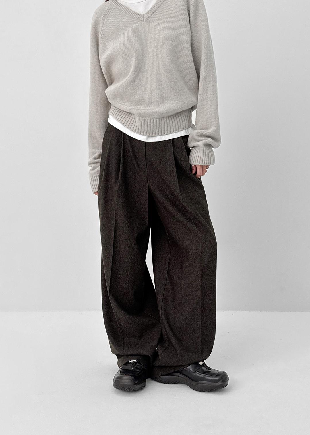 블랙업 [MADE] 블레어 비죠 투턱 와이드 슬랙스