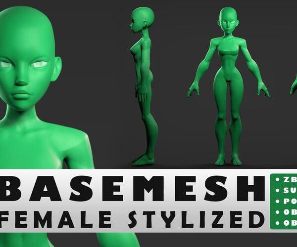 ArtStation - Stylized Female Basemesh | Resources