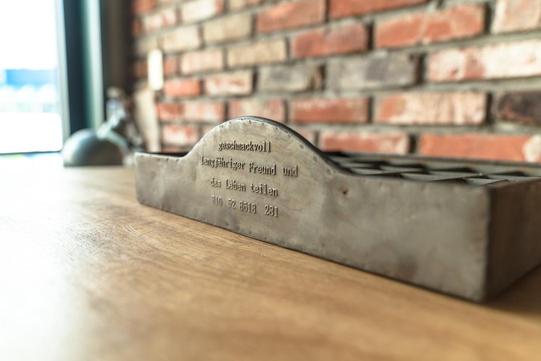 Embossed German Letters Industrial Tray