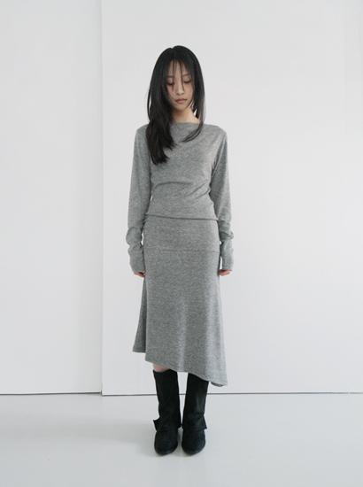 언발 원 셔링 드레스 (2c)