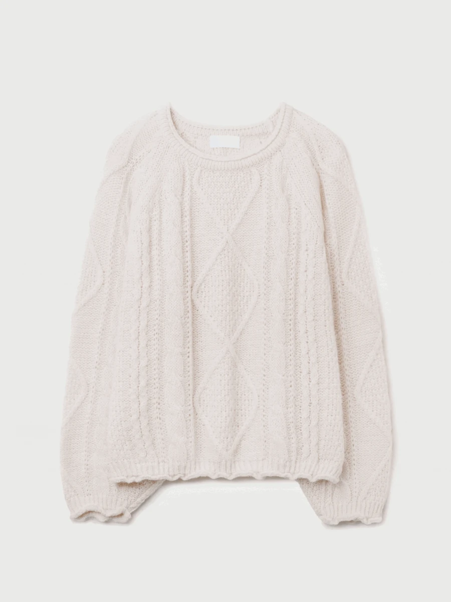 오뜨 케이블 알파카 니트 (2 color)