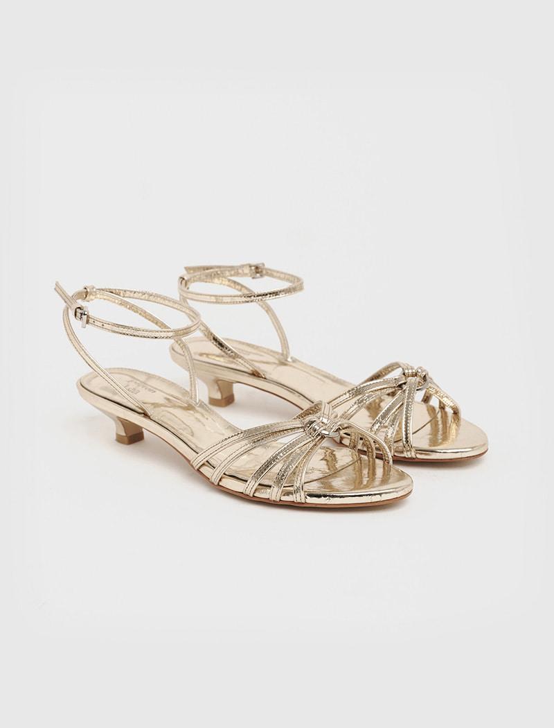 [PIETON X LEA] COMO vintage strap sandals_gold foil