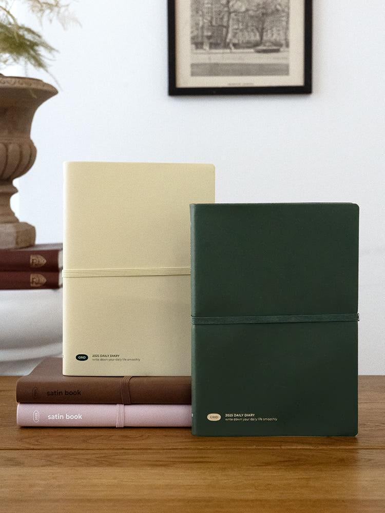 [B급] 2025 새틴북 데일리 다이어리 (날짜형 데일리 일기장 25년 만년필 토모에리버)