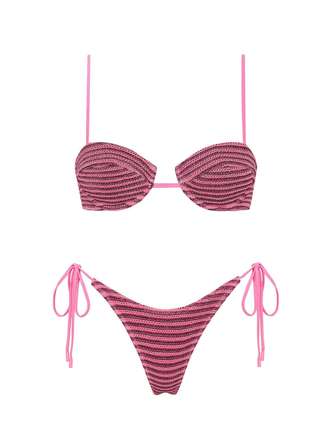 MALA - KEYS Sparkle Crochet Balconette Bikini Set - Top / XS / Normal