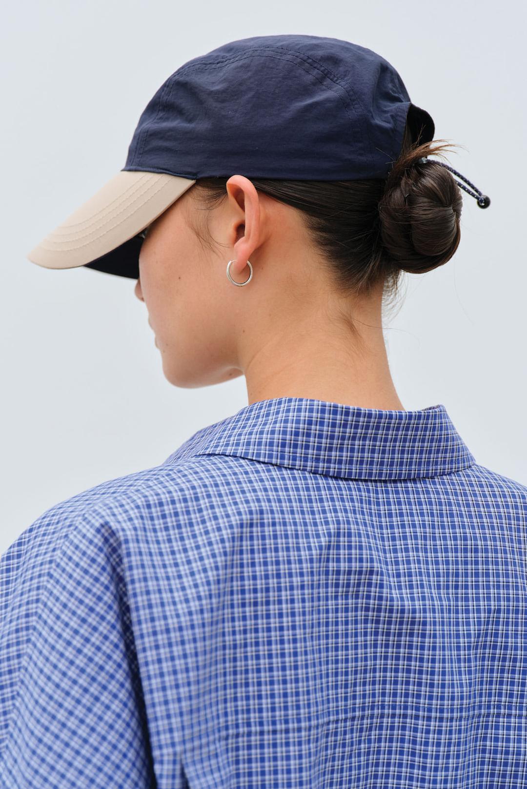 KOBKINO NYLON BALL CAP (NAVY/BEIGE)