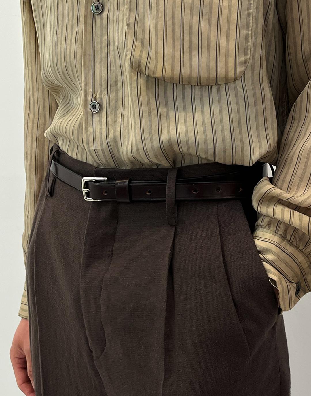 3/4 In Stirrup Nickel Buckle Belt (Chestnut)