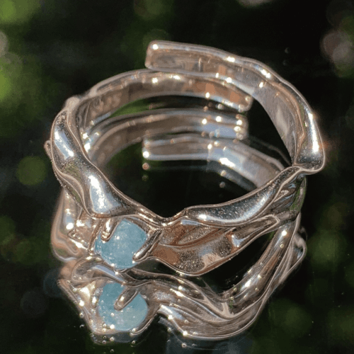 [스토어찜 > 기재된 가격에서 10% 할인쿠폰 바로 사용 가능♡] 와이알유디 청량한 블루폴라코어 실버925링