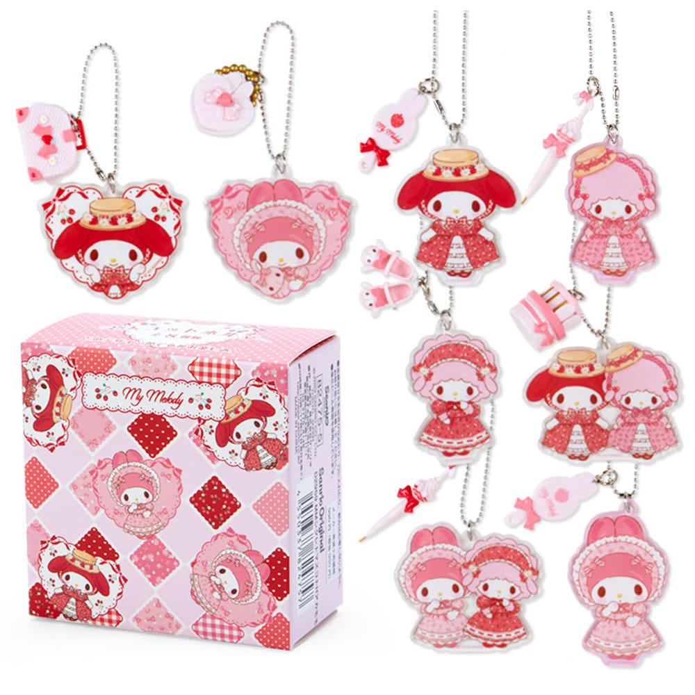 산리오 마이멜로디 생일 아카메로 & 모모메로 디자인 시리즈 시크릿 아크릴 키홀더
