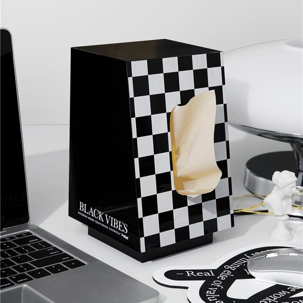 [WillB] Checker 스탠드 티슈 케이스