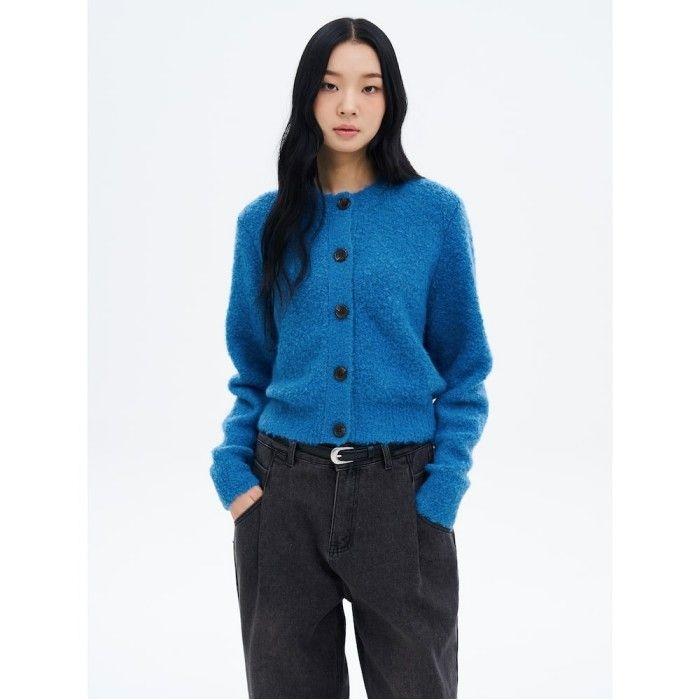 부클레 라운드넥 카디건  블루 (35515ALY1M)
