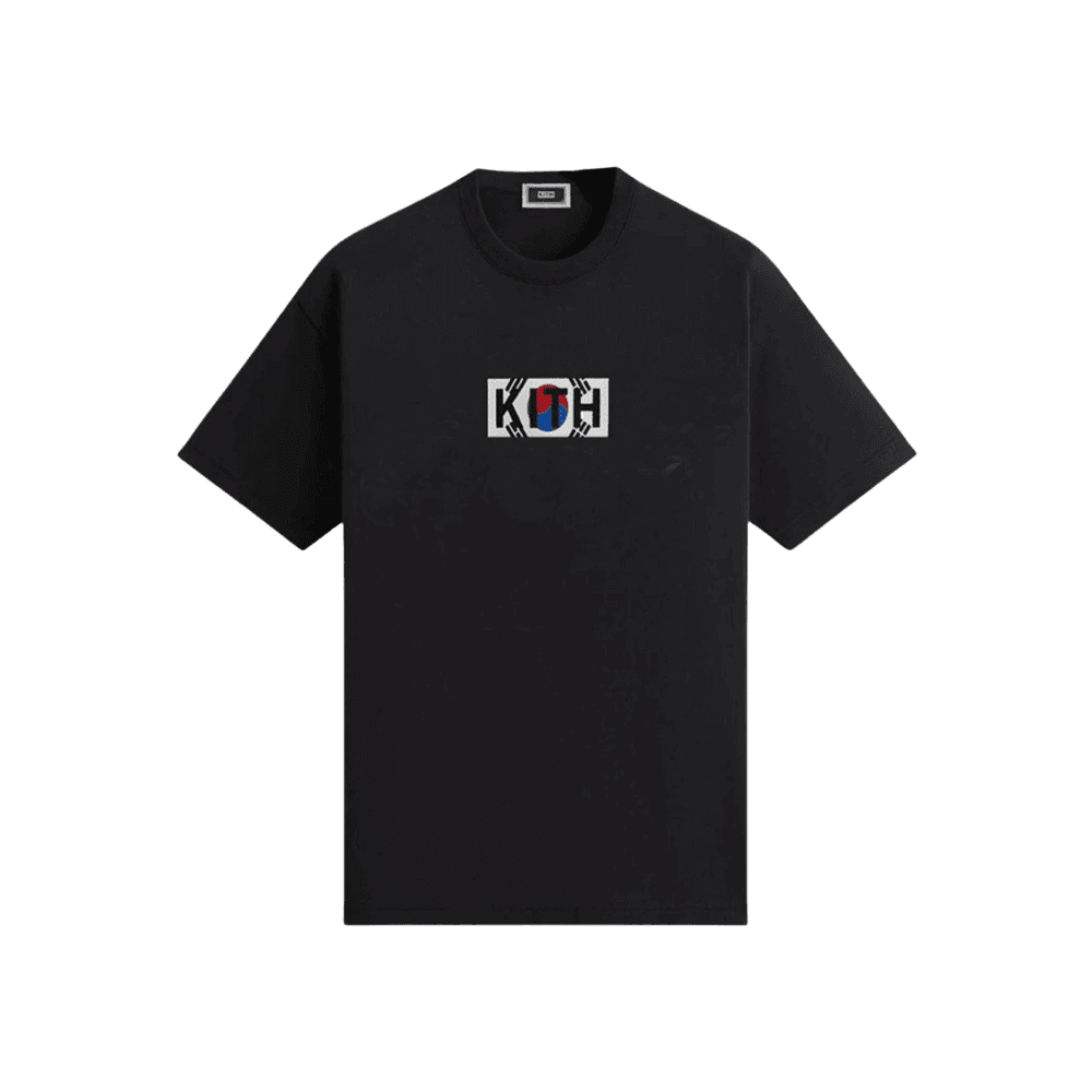 키스 서울 박스 로고 티셔츠 블랙