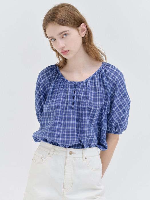 25N summer lovesome blouse [BL/CH]