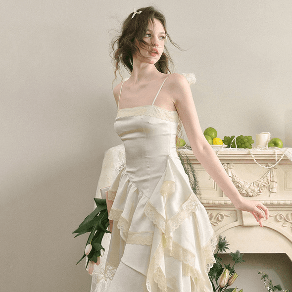 Waterfall Like Relax Skirt Latin Dress (2color)