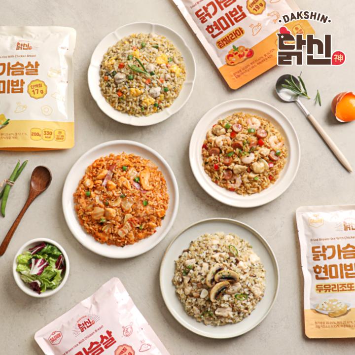 [1+1] 닭신 닭가슴살 현미밥 4종