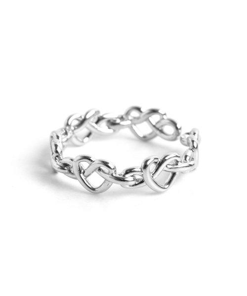 EET401 Sweet Pretzel Heart twist open ring