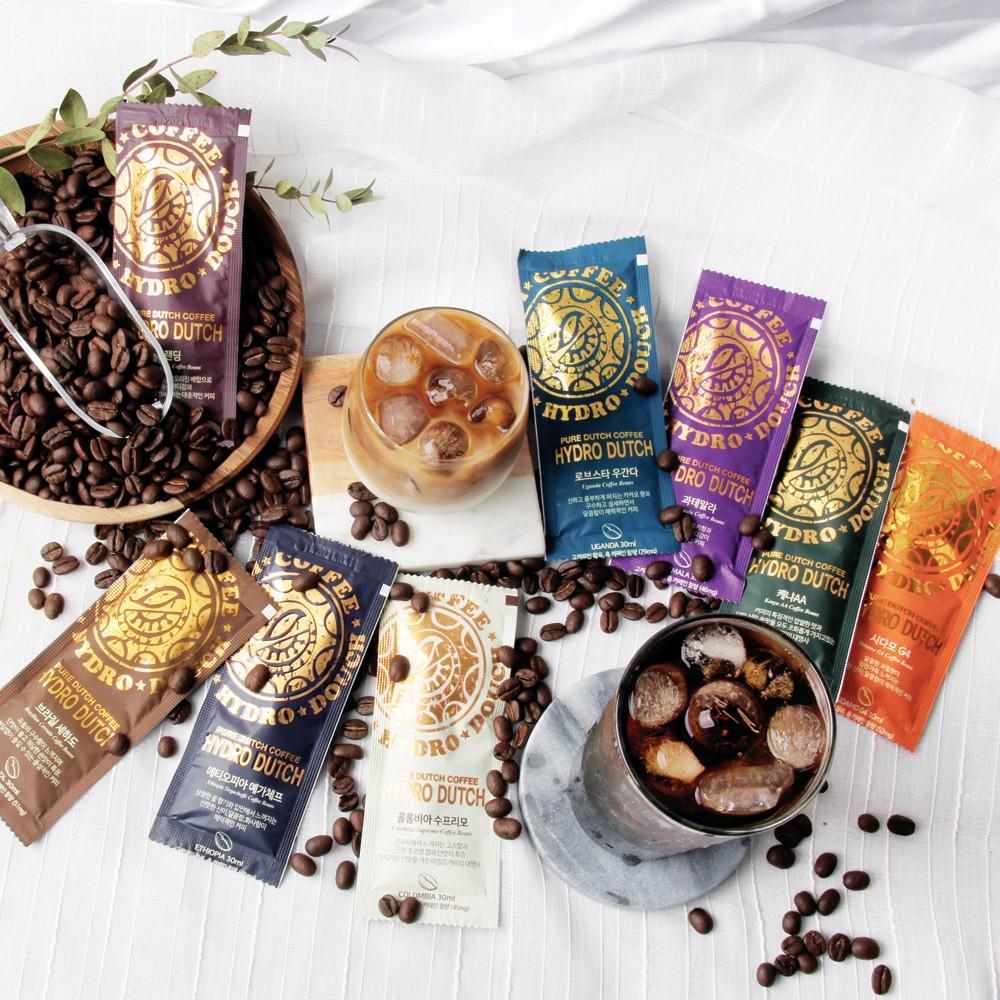 [8종 맛보기 체험팩] 하이드로 더치커피 콜드브루 원두커피 무료이벤트 8팩 골고루 [원산지:우간다]